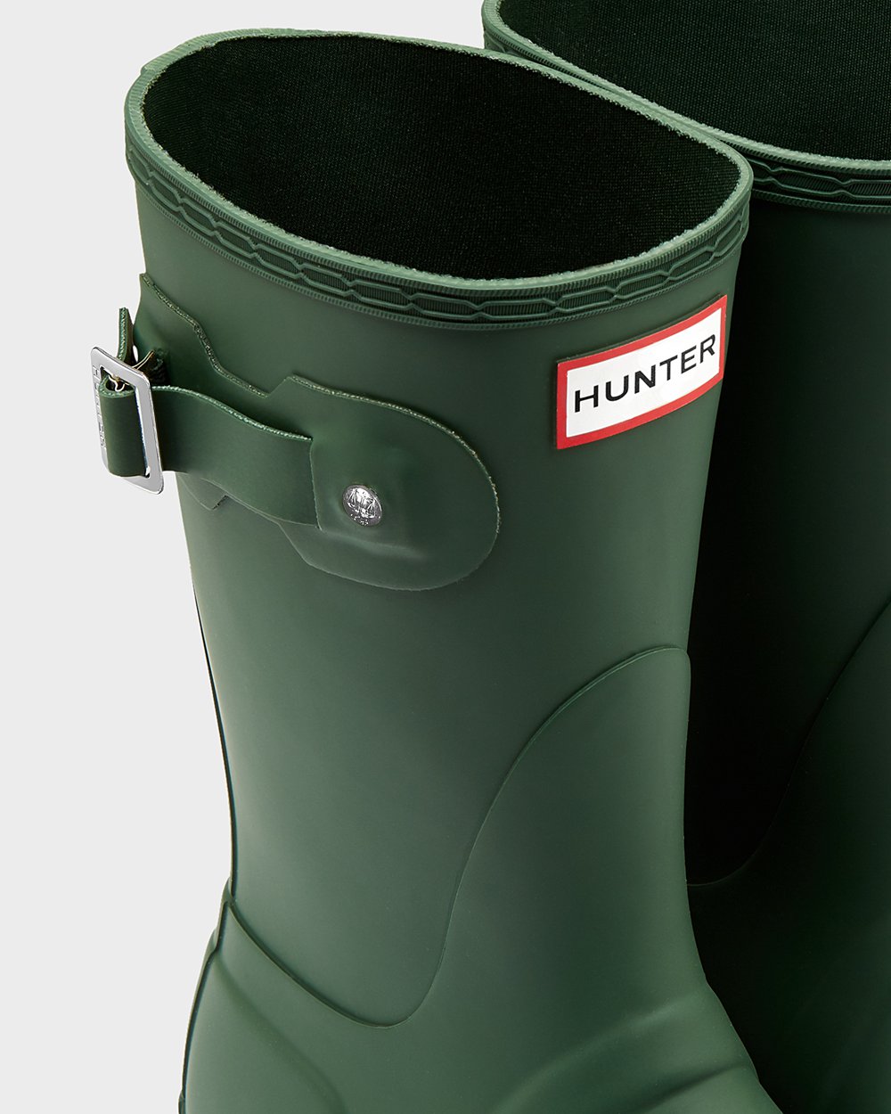 Womens Short Rain Boots - Hunter Original (32YGDXKMZ) - Green